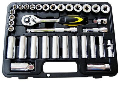 34pcs. 3/8 drive socket set inc.10 pcs deep socket