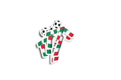 Italia '90 Mascot Glossy Stickers 2-Pack