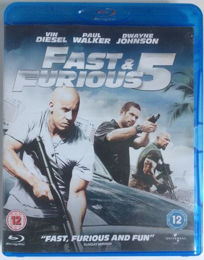 Fast & Furious 5 [2011] Paul Walker, Vin Diesel, Jordana Brewster, Tyrese Gibson, Gal Gadot, Ludacris, Matt Schulze, Sung Kang & Dwayne Johnson [Blu-ray Movie]