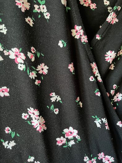 F&F black floral wrap dress size 10