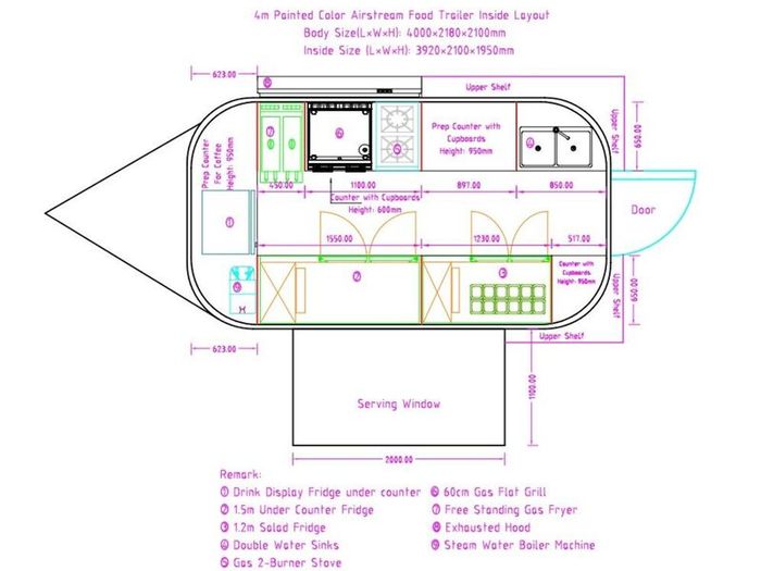 New Fully Equipped AirStream Food Trailer