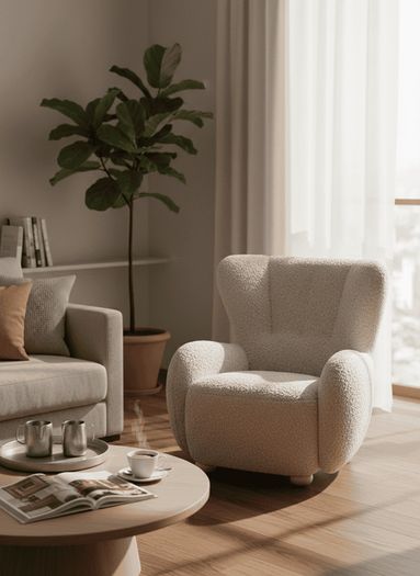 Tidepool Boucle Lounge Chair