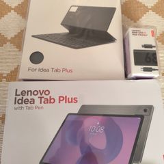Lenovo IdeaPad Plus 8GB 256GB tablet with keyboard and charger.