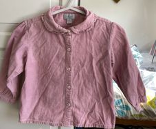 Kiabi dusty pink corduroy blouse top