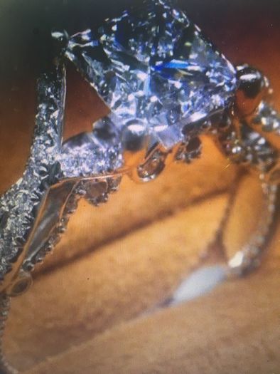 Vintage 3 Stone Fancy Engagement Ring