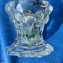 Pair of Vintage French Mid Century Clear Glass Candle Holders by Reims Image 3
