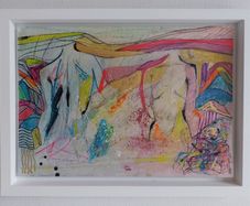 Original Abstract Painting Figurative Artwork