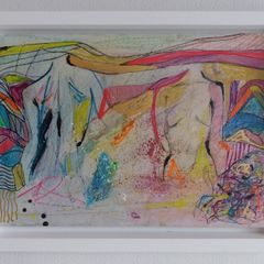 Original Abstract Painting Figurative Artwork