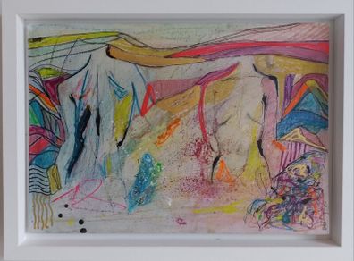 Original Abstract Painting Figurative Artwork