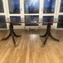 Extendable mahogany dining table and 8 Reprodux chairs Image 2