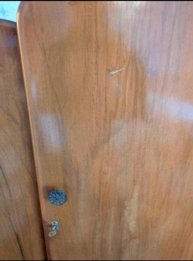 Vintage 1940s Art Deco Wooden Wardrobe Mid Century Gentlemans Compactum