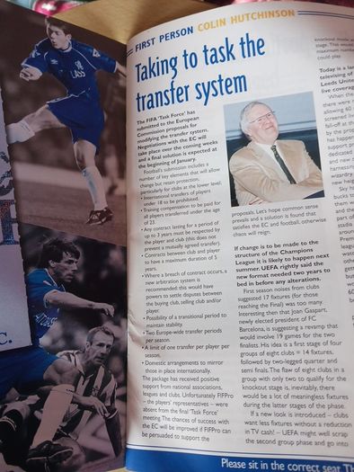 chelsea match programme  nov 2000