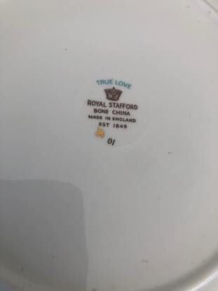 True love cake plate by Royal Stafford