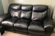3 seater recliner leather sofa