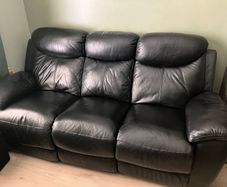 3 seater recliner leather sofa