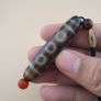 Vintage 5 Eyes Himalayan Tibetan Agate Dzi Bead Amulet Image 3