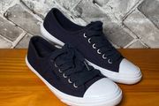 Superdry Ladies Low Navy Canvas Shoes UK6 EUR39
