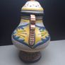 Vintage Grazia Deruta Italian Majolica Hand Painted Lidded Urn 25cm Image 2