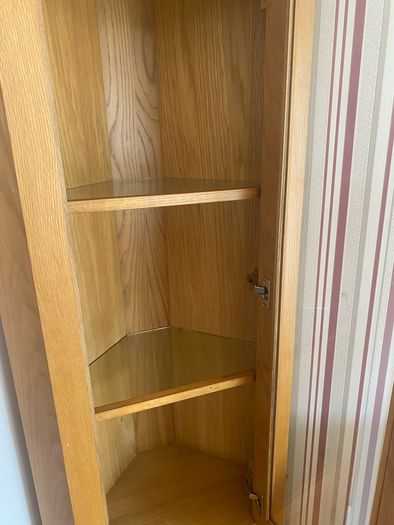 solid  oak corner unit