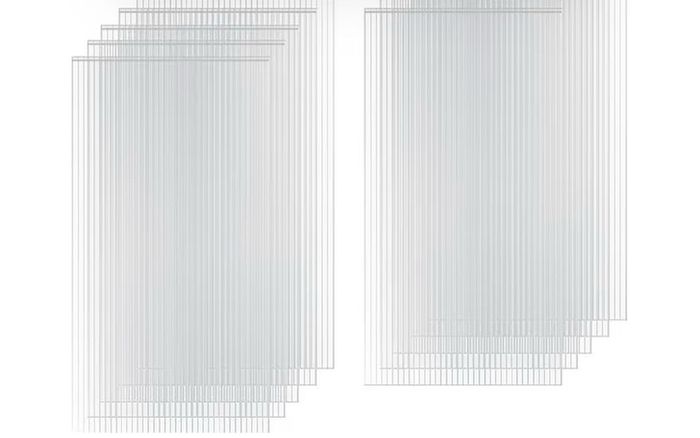 10 Pack 6mmx61x121cm Polycarbonate Sheets, 4' x 2' x 0.24" Twin-Wall Plastic Roofing Sheets, All Weather Clear Roofing Sheets Greenhouse Plastic Panels Outdoor