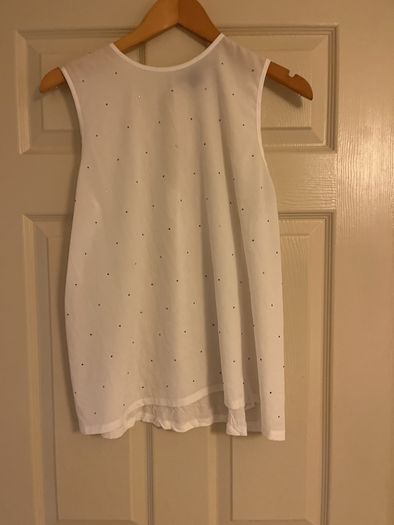 French connection white sleeveless top