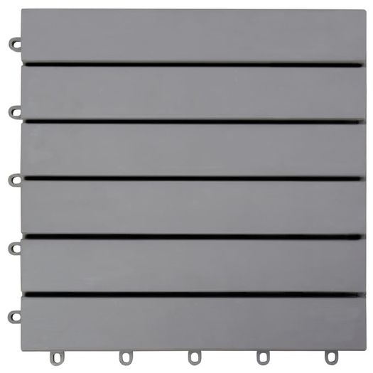 Decking Tiles 10 pcs Grey Wash 30x30 cm Solid Acacia Wood