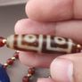 Antique 4 Eyes Himalayan Tibetan Agate With African Carnelian & Lapis Necklace Image 3