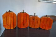 handmade wooden pumkins