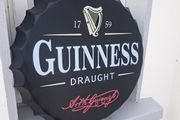 Guinness  bottle top metal sign