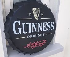 Guinness  bottle top metal sign