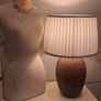 Midcentury Tribal Pottery Lamp Image 3