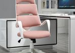 Colourful and Stylish Soft spandex Plastic Ergonomic High Back Pink Office Chair