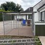 Heavy-Duty Galvanised Dog Run + Large Kennel + Roof Image 2