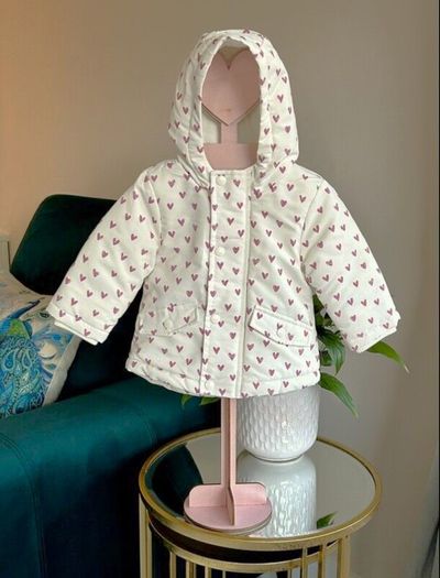 Baby Girls Cream Jacket with Hood from Primark Age 3-6 months / EU 62-68cm