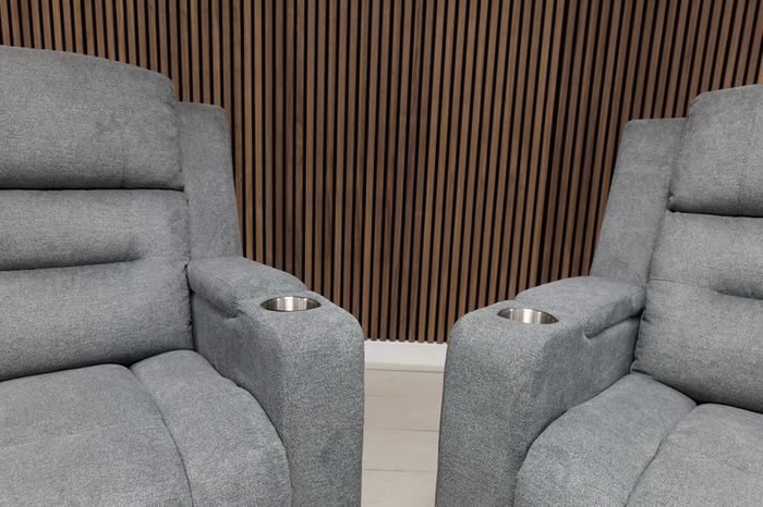 Titan Grey Fabric Recliner Sofa Set