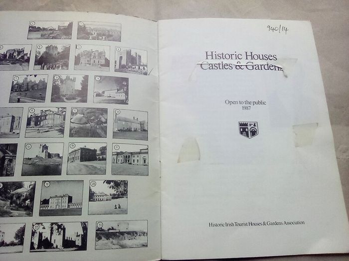 1987 Irish Tourist Houses & Gardens booklet