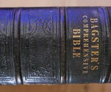 Antique Comprehensive Bible By Bagsters (one cover is missing, see photos)