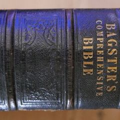 Antique Comprehensive Bible By Bagsters (one cover is missing, see photos)