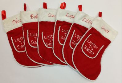 Christmas Stocking - Free Delivery - Name Embroidered