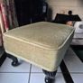 Footstool Green velvet vintage style footstool Image 4