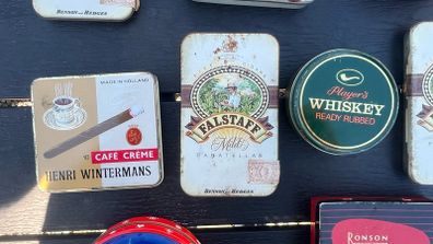 9 vintage collectable Tins