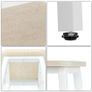 Bar Stools Square Base Set of 4,Tall Breakfast Bar Stools with Footrest for Kitchen Image 3