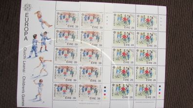 Ireland 1989,Europa.Children's Games.Two Sheets.MNH.