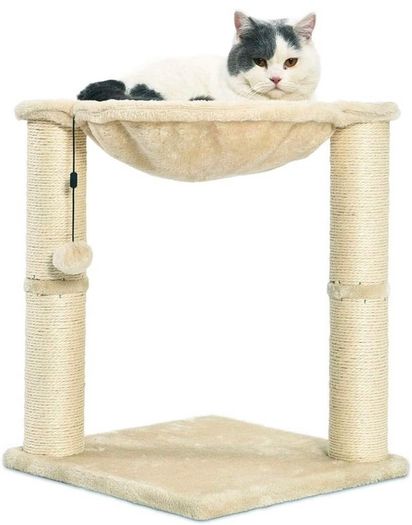 Cat Condo Tree Tower With Hammock Bed And Scratching Post - 16 x 20 x 16 Inches (FREE POSTAGE)