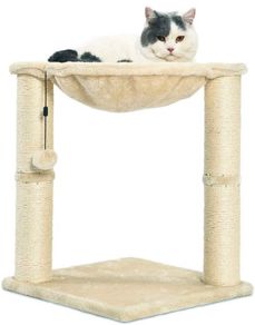 Cat Condo Tree Tower With Hammock Bed And Scratching Post - 16 x 20 x 16 Inches (FREE POSTAGE)