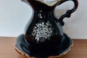 Antique Staffordshire Water Pitcher &amp; Wash Basin Set