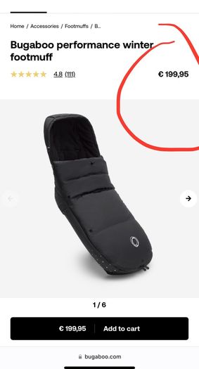 Bugaboo foot muffs in Swords