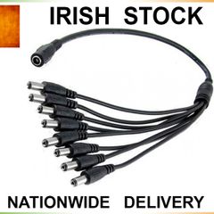 CCTV Camera Power Supply Splitter 12V DC 2.1mm 8 way