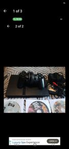 ps2 slim with controller and games