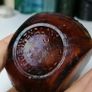 66 - Beautiful Vintage 4oz Bovril Dark Brown Glass Embossed Letters Jar Image 5